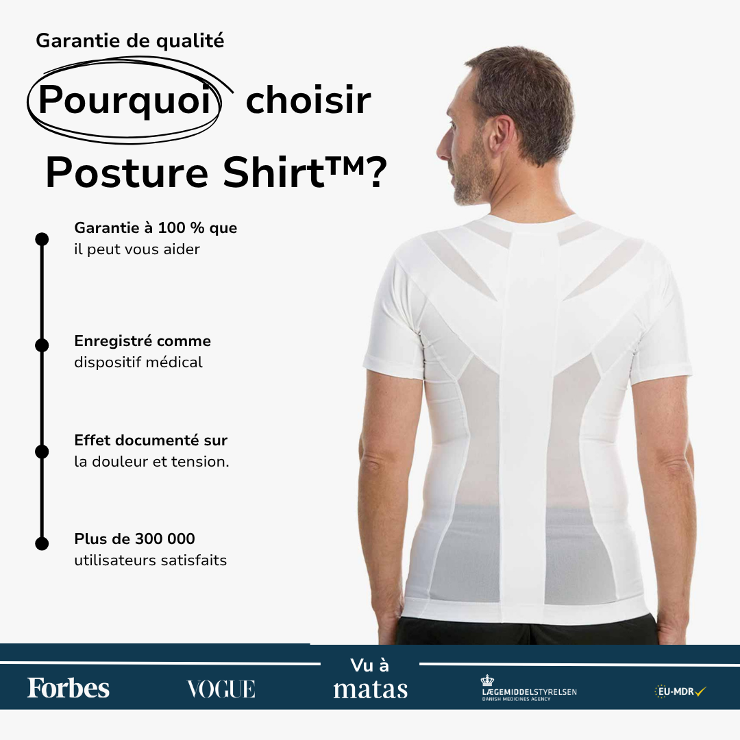 Men's Posture Shirt™ Zipper - Blanc