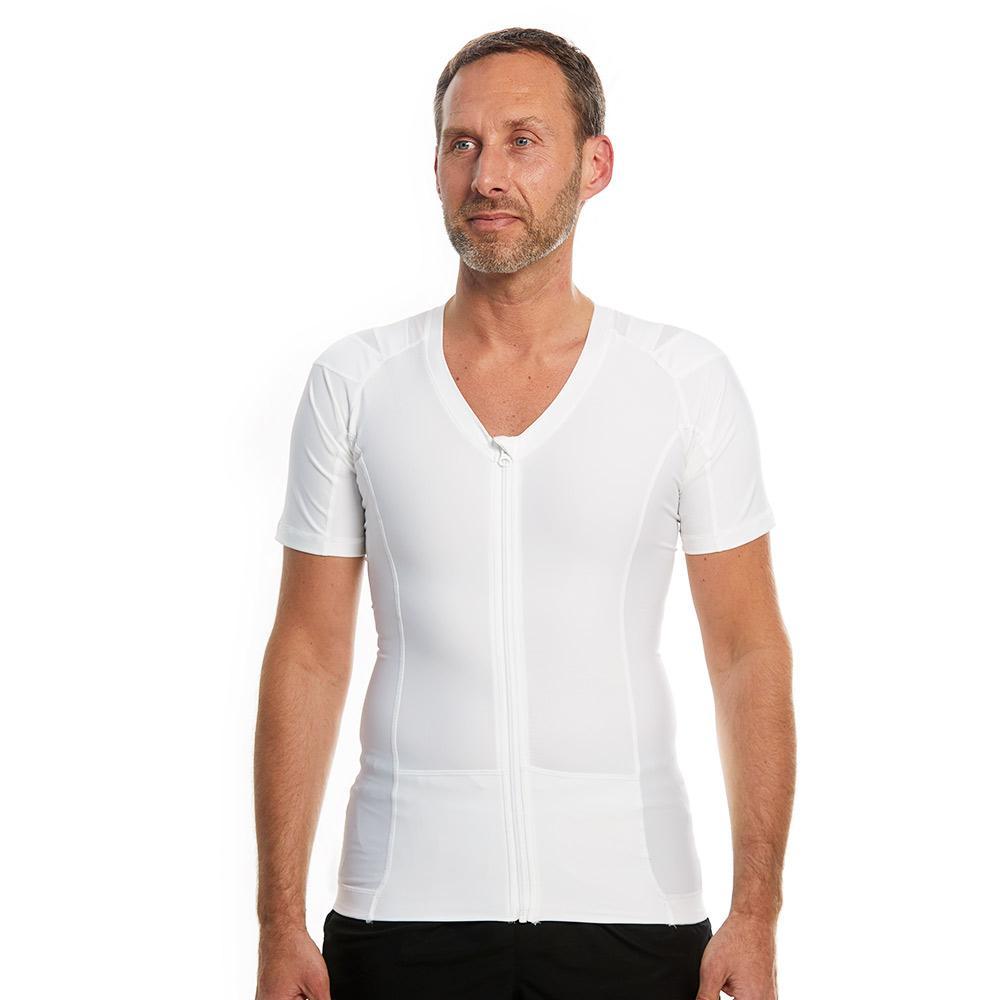 mens posture shirt blanc zipper