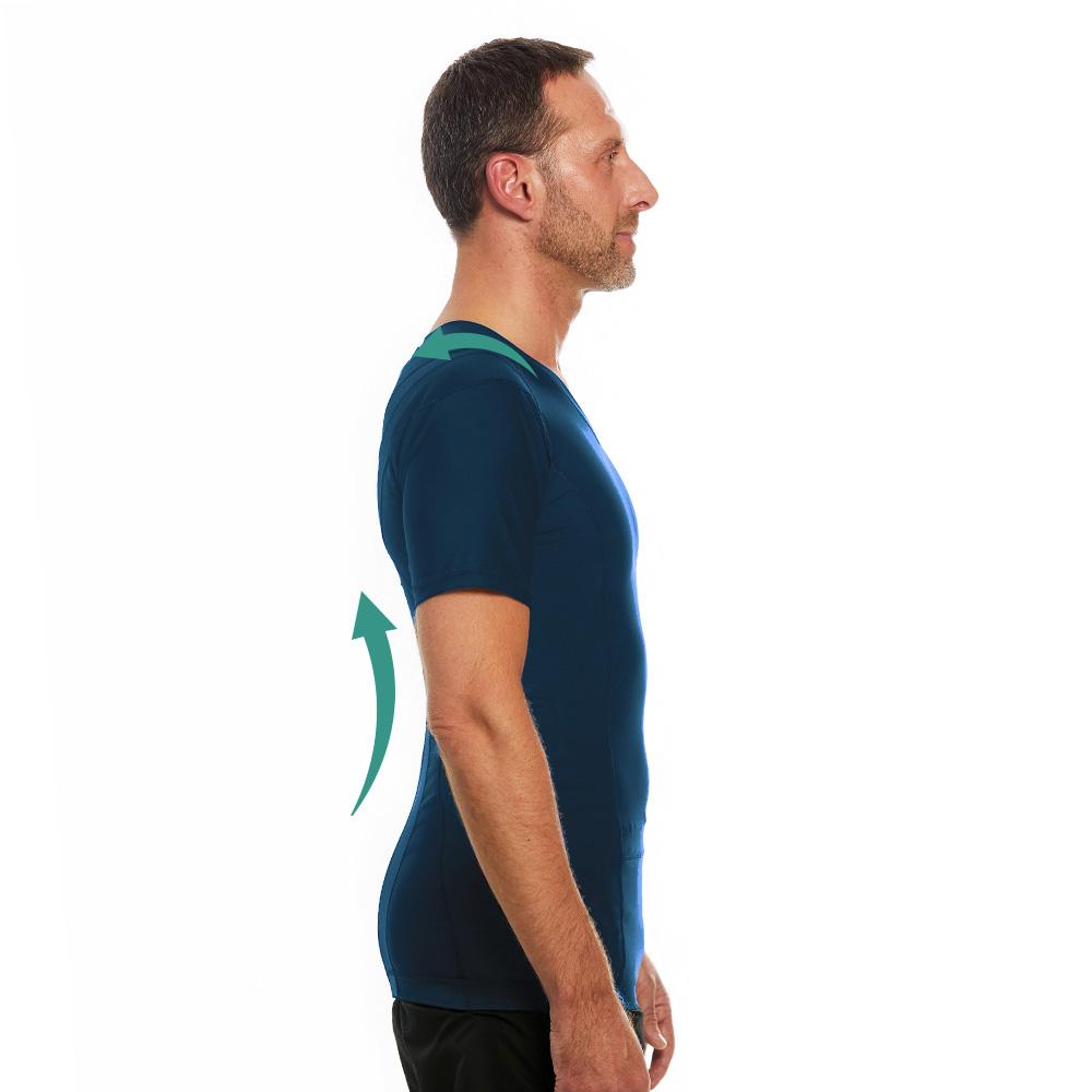men's posture shirt bleu