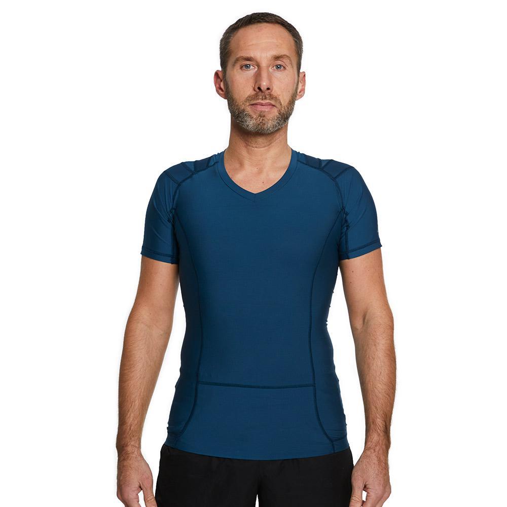 tee shirt correcteur de posture bleue