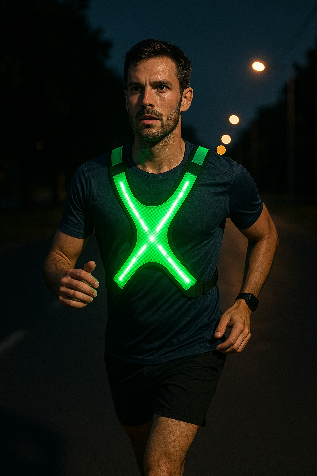 Brillez dans la nuit avec le gilet lumineux pour coureurs