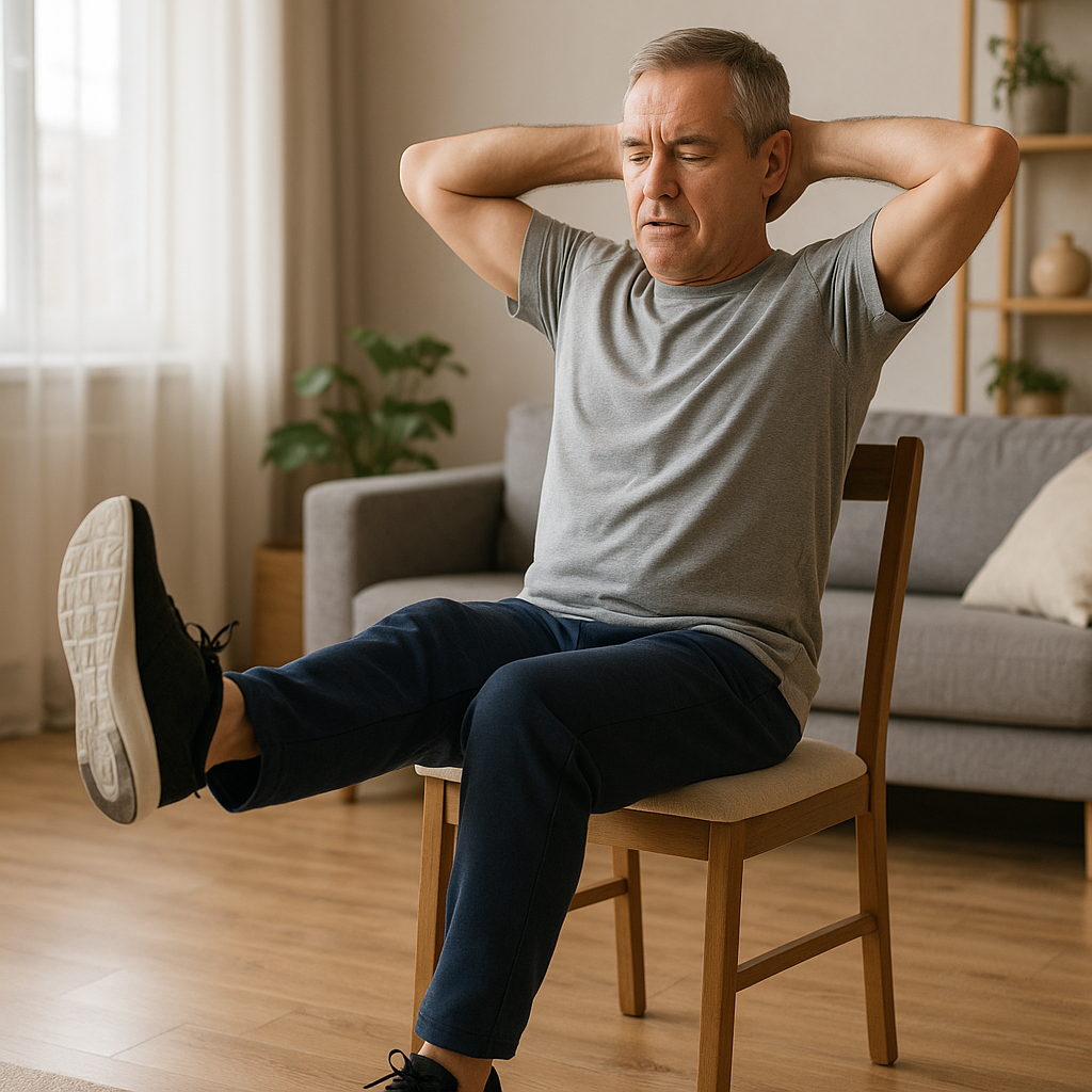 Exercices de gymnastique sur chaise pour le lecteur de pratique : bougez sans effort au bureau