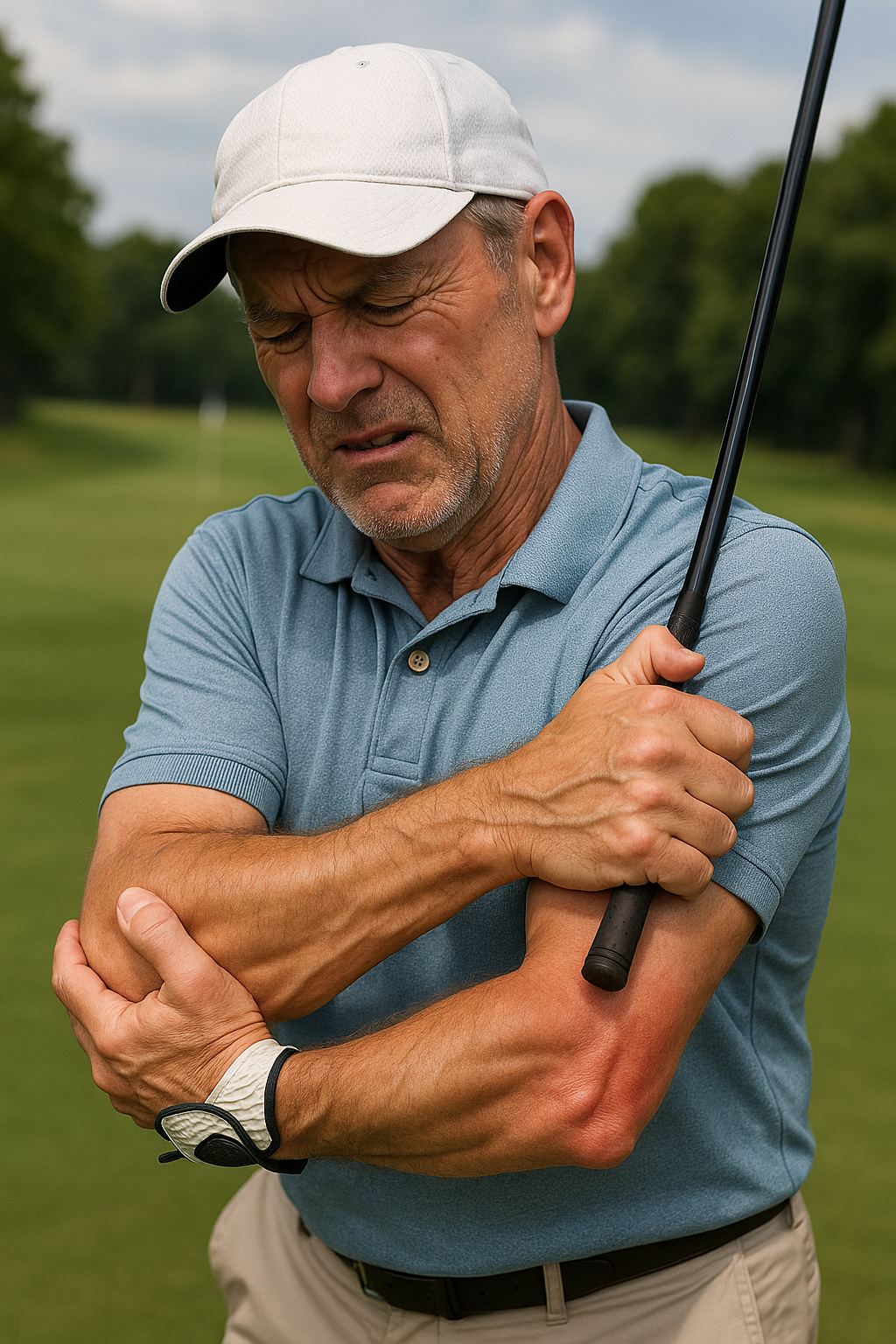 Libérez votre swing : étirements essentiels pour le lecteur de pratique souffrant de golf elbow
