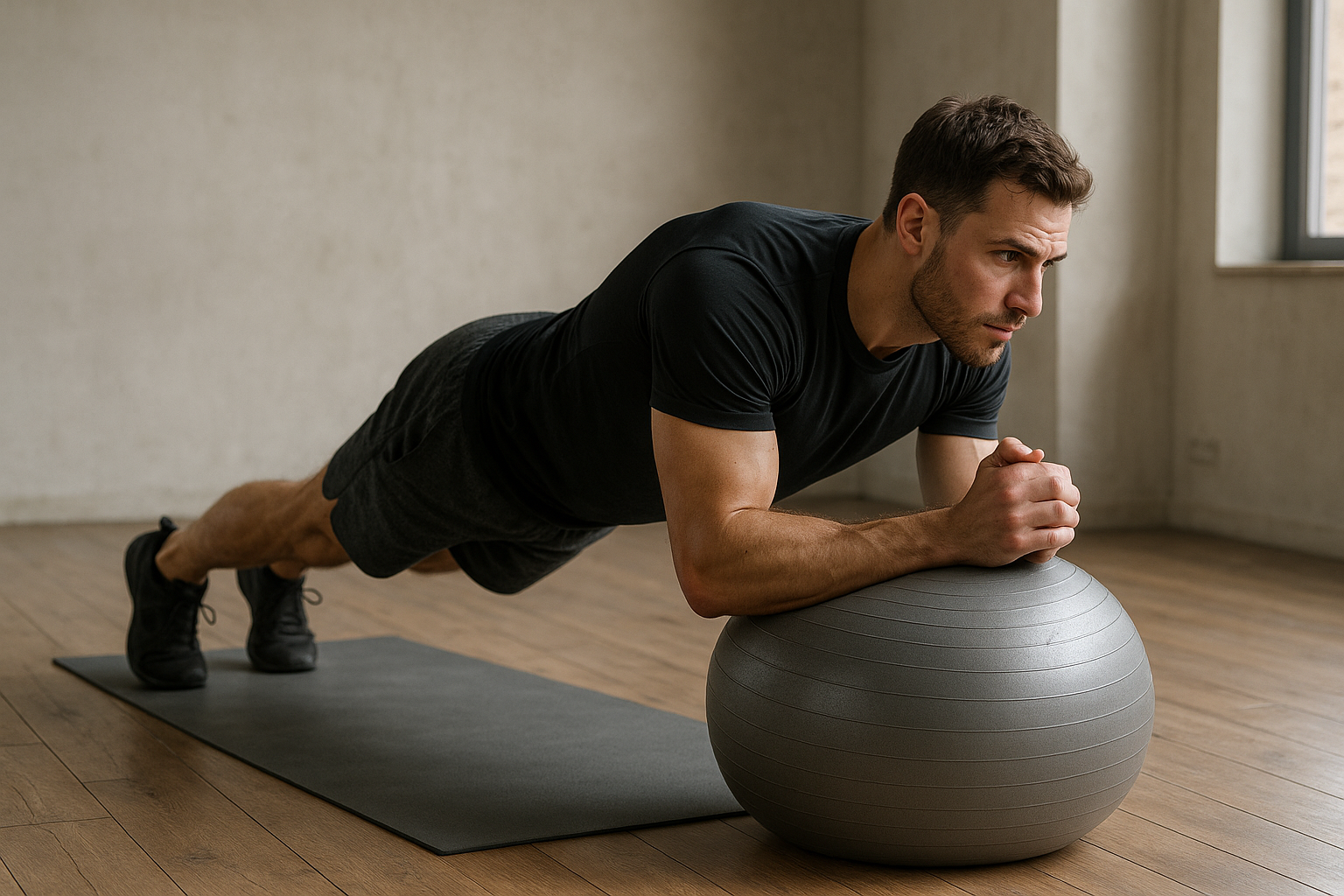 L'art du gainage avec ballon pour une posture parfaite
