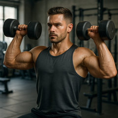 Libérez votre potentiel avec des exercices d'épaule : lecteur de pratique et haltères en action