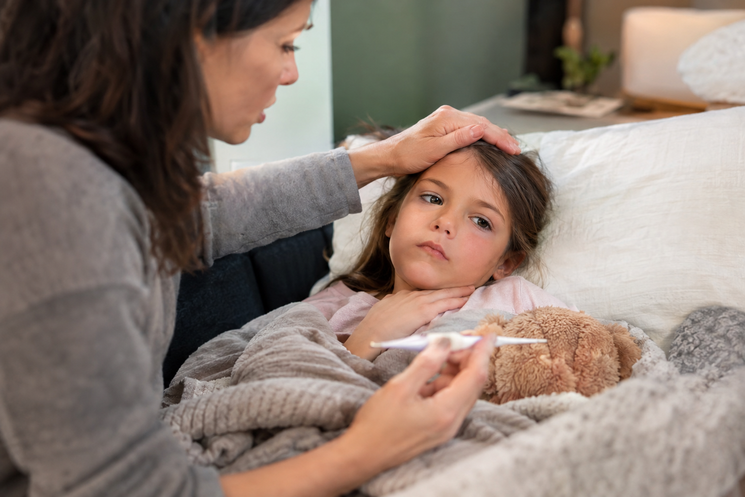 Fièvre et mal de cou chez l'enfant : quand s'inquiéter et agir ?