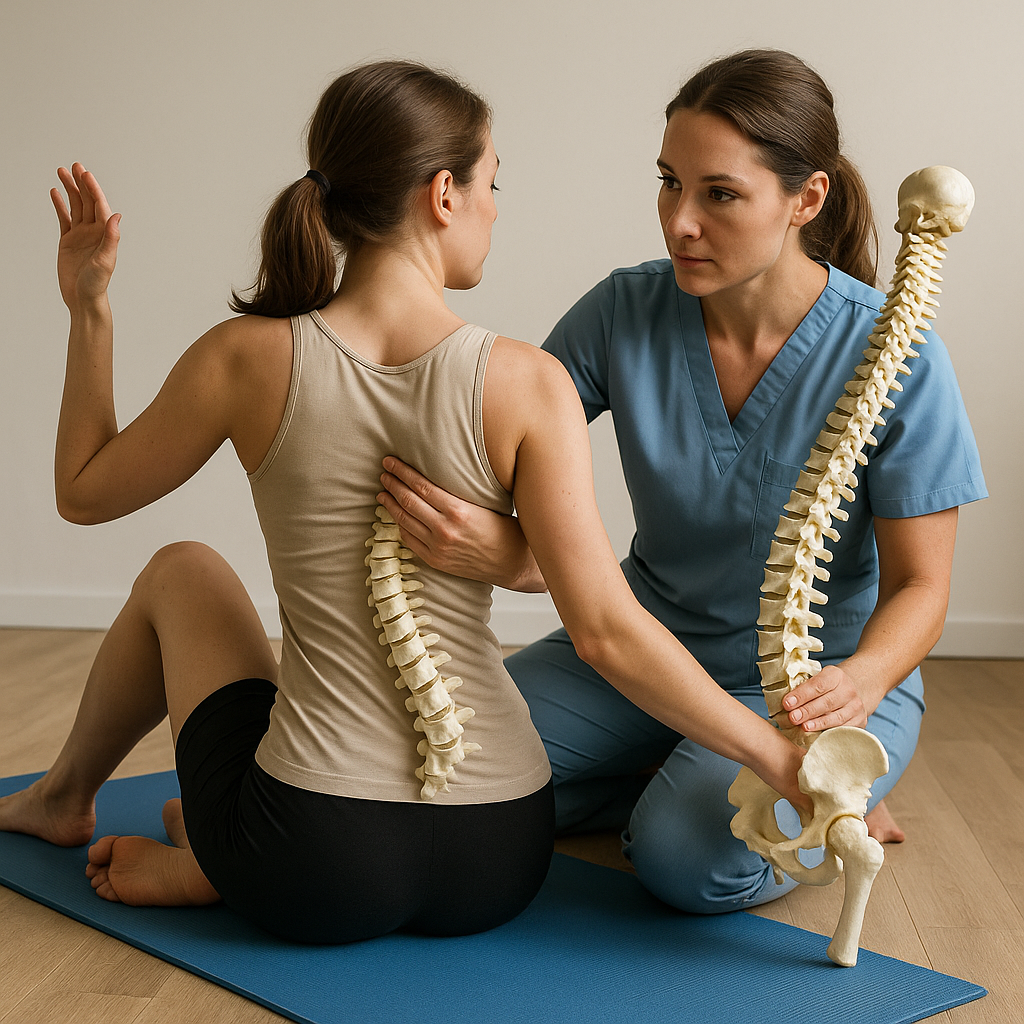 Schroth øvelser pour une posture parfaite avec votre lecteur de pratique